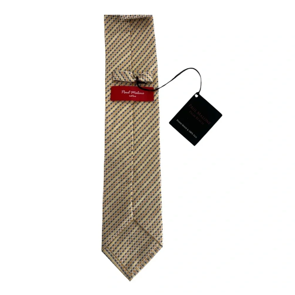 Paul Malone Men's Printed Pointed Silk Neck Tie Multicolor One Size NWT